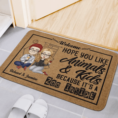 Personalized Doormat - Hope You Like Animals And Kids - OLESA