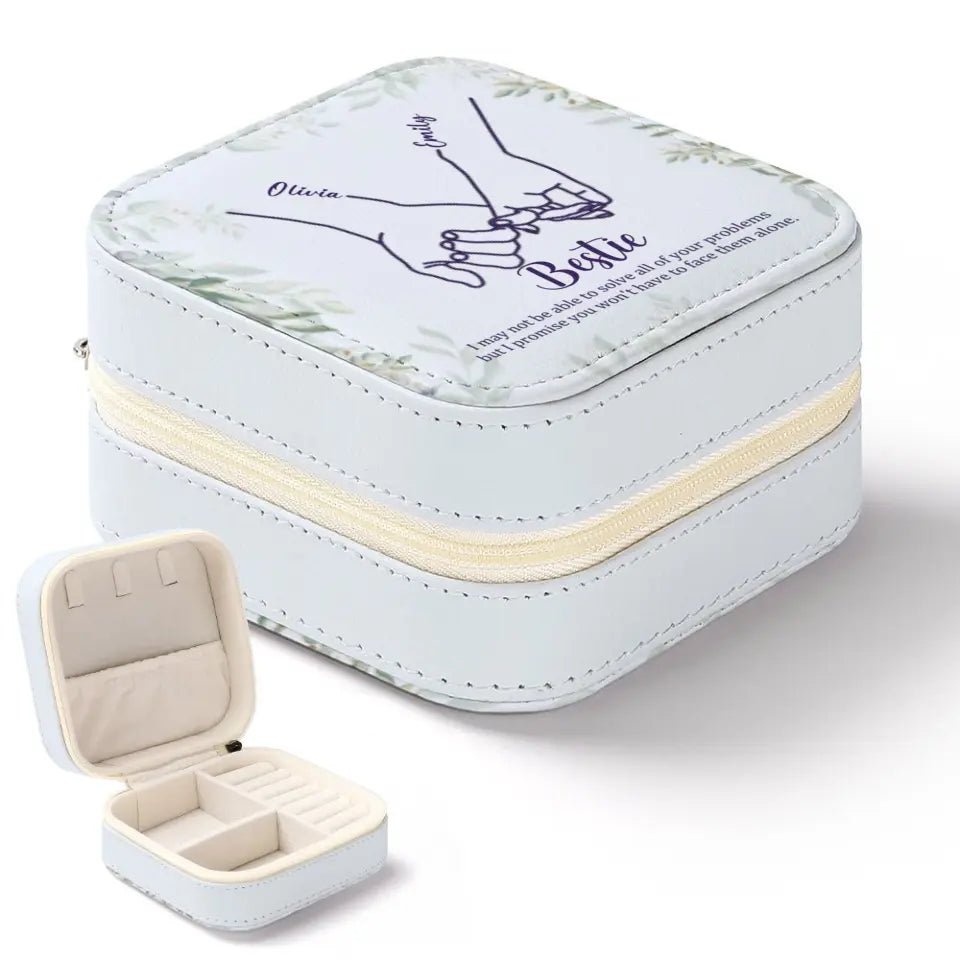 Personalized Jewelry Box - Thank You Gift, Friendship Promise Hands - OLESA