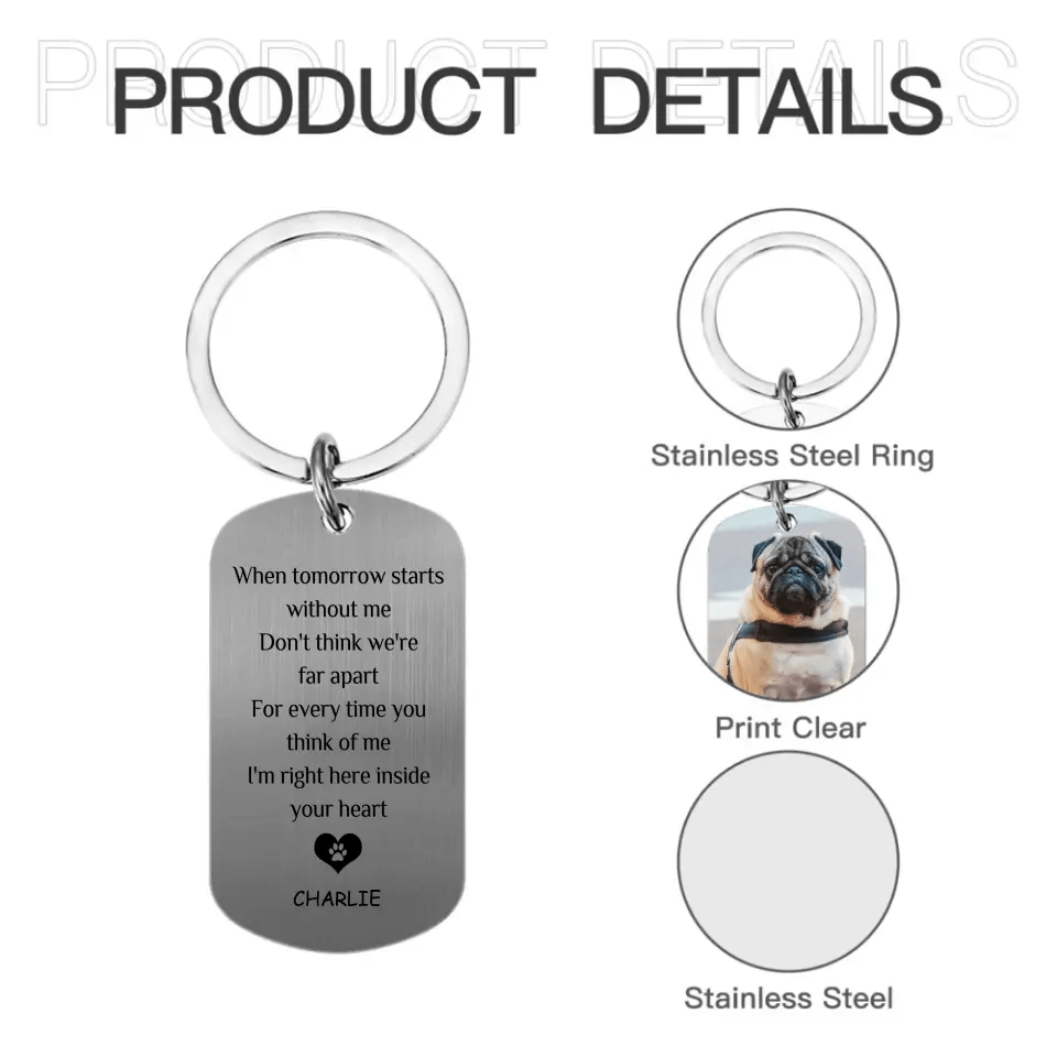 Personalized Keychains - Pet Memorial Gifts Cat And Dog Keychain - OLESA