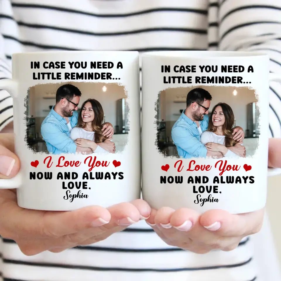 Personalized Mug - Custom Photo In Case You Need A Little Reminder - OLESA