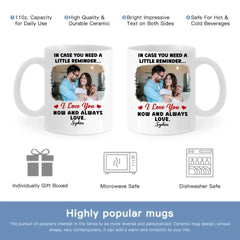 Personalized Mug - Custom Photo In Case You Need A Little Reminder - OLESA