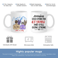 Personalized Mug For Couples - Older Couple Annoying Each Other - OLESA