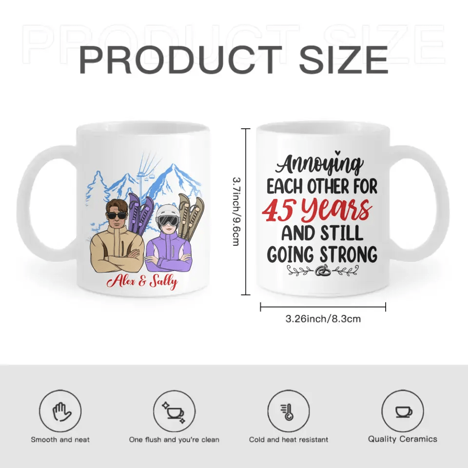 Personalized Mug For Couples - Older Couple Annoying Each Other - OLESA