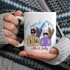 Personalized Mug For Couples - Older Couple Annoying Each Other - OLESA