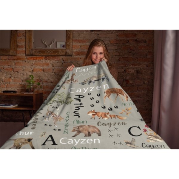 Personalized Name Hunting Blanket - Gifts for Kids - ARNOVIC