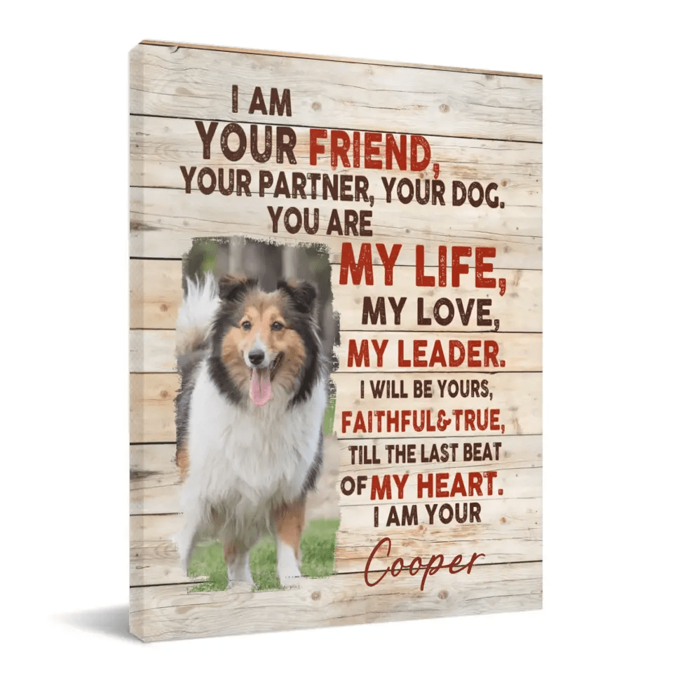 Personalized Photo Custom Dog Portrait Canvas - I Am Your Dog - OLESA