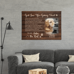 Personalized Photo Dog Memorial Canvas - God Saw You Getting Tired - OLESA