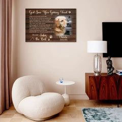 Personalized Photo Dog Memorial Canvas - God Saw You Getting Tired - OLESA