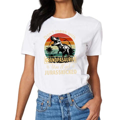 Personalized T shirt - Don't mess with grandpasaurus you'll get jurasskicked - OLESA