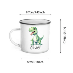 Personalized Truck Train Airplane Vehicles / Dinosaur Mug for Kids - Hot Chocolate / Milk Mug - OLESA