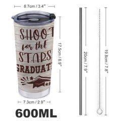 Shoot For The Stars Graduate - Personalized Tumblers - ARNOVIC