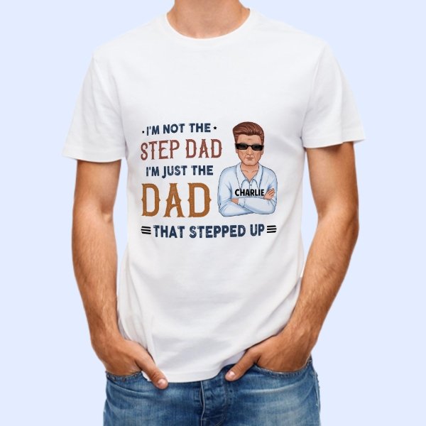 Step Dad Young Man Personalized Shirt - OLESA