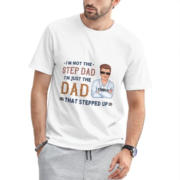 Step Dad Young Man Personalized Shirt - OLESA