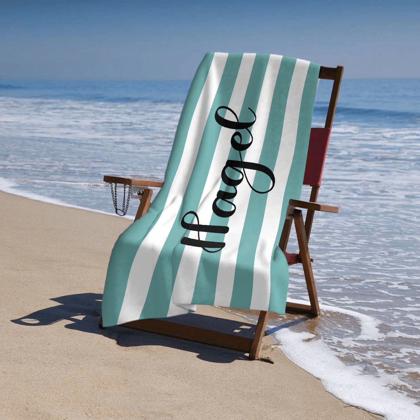 Striped Name Beach Towel - OLESA