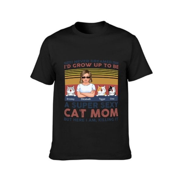 Super Cat Mom - Cat Personalized Custom Unisex T-shirt - Gift For Pet Owners, Pet Lovers - OLESA