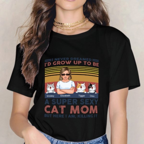 Super Cat Mom - Cat Personalized Custom Unisex T-shirt - Gift For Pet Owners, Pet Lovers - OLESA