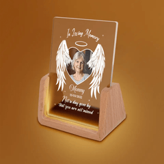 Sympathy Gift - Custom Photo Your Light Will Always Shine In My Heart - Memorial Personalized Custom Shaped LED Night Light - OLESA