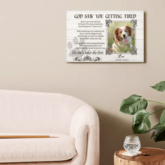 Sympathy Gifts Custom Photo Personalized Canvas Wall Art - For Pet DogCat Owners - OLESA