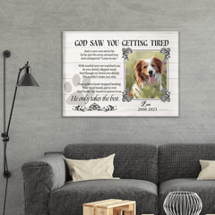 Sympathy Gifts Custom Photo Personalized Canvas Wall Art - For Pet DogCat Owners - OLESA