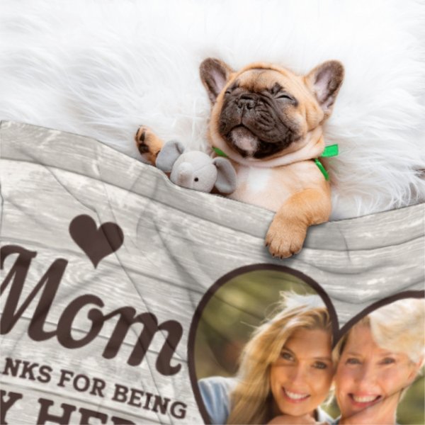 Thank You For Simply Being There Every Time - Upload Image, Gift For Mom, Personalized Blanket - ARNOVIC