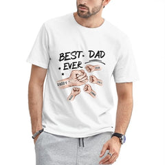 The Best Dad Ever - Family Personalized Custom Unisex T-shirt - Father's Day, Birthday Gift For Dad - OLESA