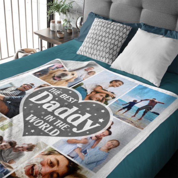 The Best Daddy In The World - Photo Custom Blanket - Gifts For Dad - ARNOVIC