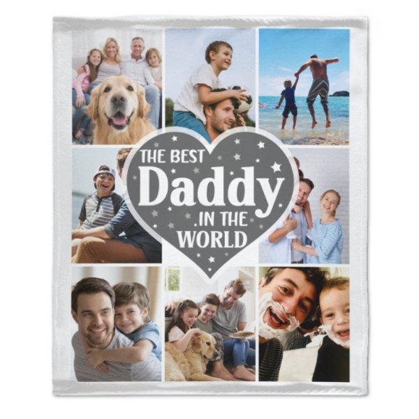 The Best Daddy In The World - Photo Custom Blanket - Gifts For Dad - ARNOVIC