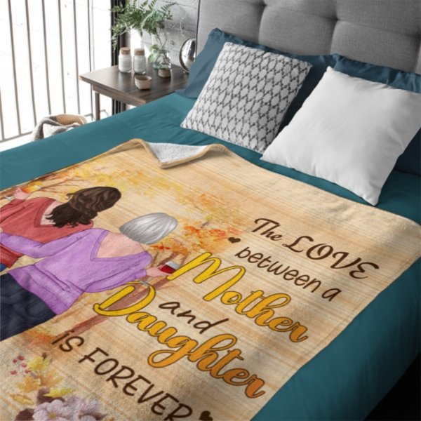 The Love Between A Mother And Daughter Is Forever - Personalized Blanket - ARNOVIC