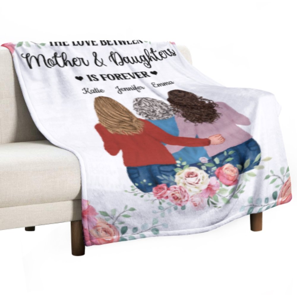 The Love Between Mother And Daughters Is Forever - Gift For Mom - Personalized Blanket - ARNOVIC