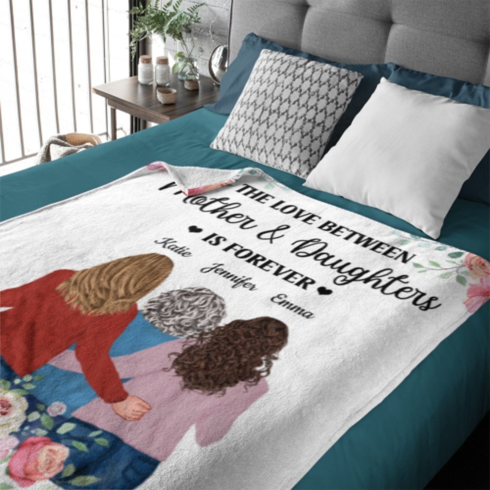 The Love Between Mother And Daughters Is Forever - Gift For Mom - Personalized Blanket - ARNOVIC