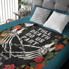 Till Death Do Us Part - Personalized Blanket - Anniversary, Birthday Gift For Couple, Husband, Wife, Girlfriend, Boyfriend - OLESA