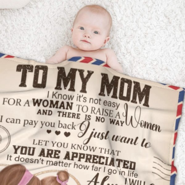 To My Beloved Mom - Personalized Blanket - ARNOVIC