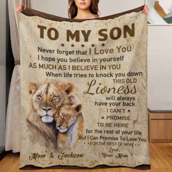 To My Son I Hope You Believe In Yourself As Much As I Believe In You - Blanket - To My Son, Gift For Son, Son Gift From Mom, Birthday Gift For Son - OLESA