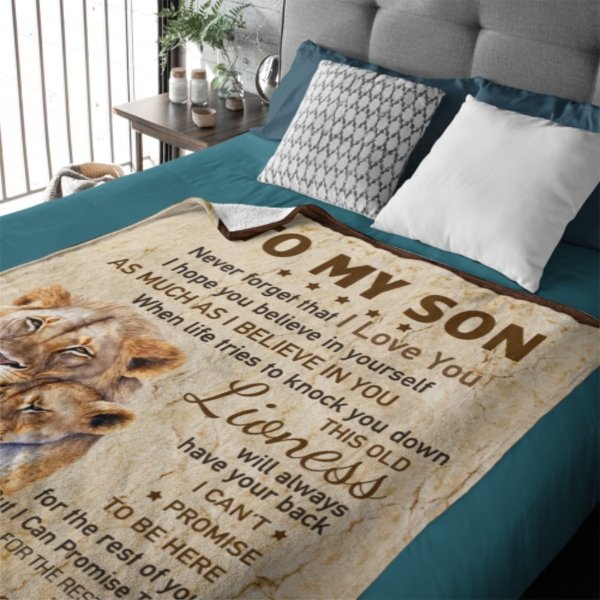 To My Son I Hope You Believe In Yourself As Much As I Believe In You - Blanket - To My Son, Gift For Son, Son Gift From Mom, Birthday Gift For Son - OLESA