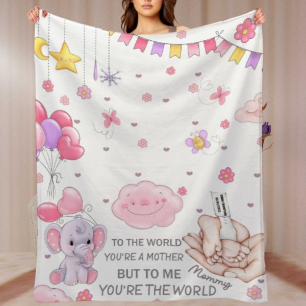 To The World You Are A Mother - Personalized Blanket - OLESA