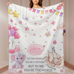 To The World You Are A Mother - Personalized Blanket - OLESA