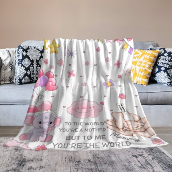 To The World You Are A Mother - Personalized Blanket - OLESA