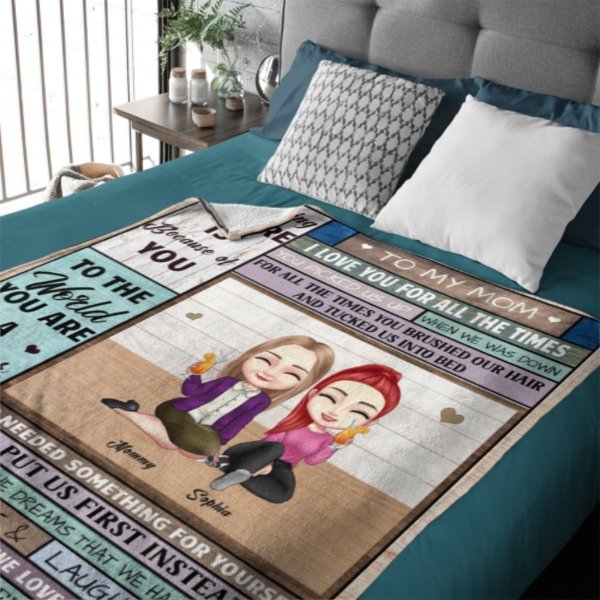 We Love You From All The Times - Family Personalized Custom Blanket - Birthday Gift For Mom From Daughter - ARNOVIC