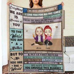 We Love You From All The Times - Family Personalized Custom Blanket - Birthday Gift For Mom From Daughter - ARNOVIC