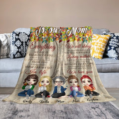 We Will Always Be Your Little Babies - Family Personalized Custom Blanket - Birthday Gift For Mom From Daughter - ARNOVIC