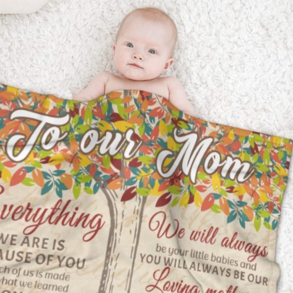 We Will Always Be Your Little Babies - Family Personalized Custom Blanket - Birthday Gift For Mom From Daughter - ARNOVIC