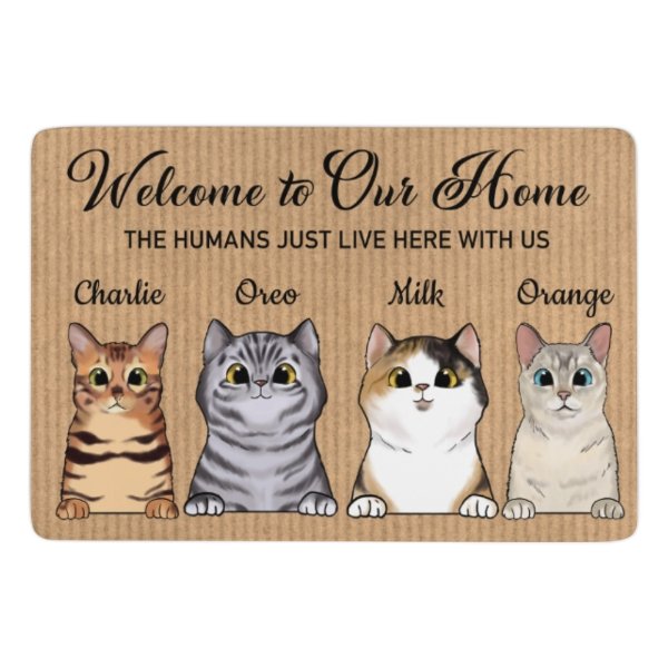 Welcome To My Home - Funny Personalized Cat Decorative Mat