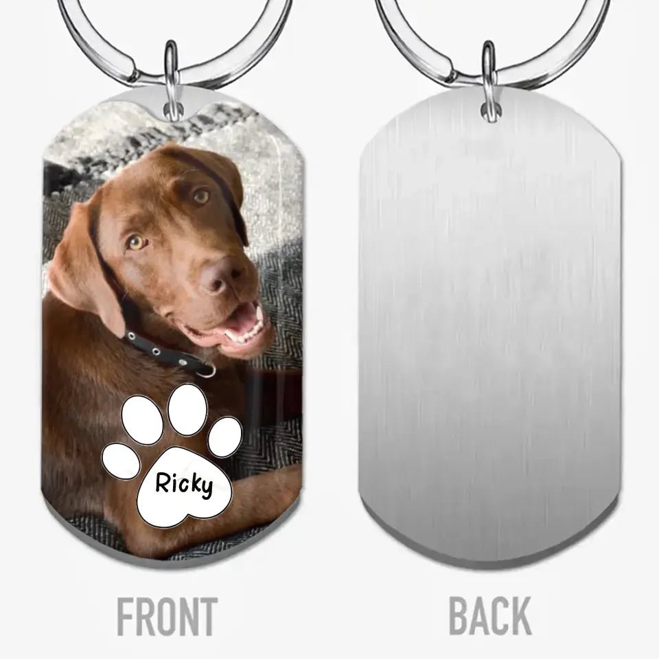 When You Miss Me Have No Fear Personalized Aluminum Keychain Gift For Family,Dog Lovers,Cat Lovers - OLESA