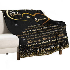 When You Need A Hug - Couple Personalized Custom Blanket - Valentine Gift For Husband Wife, Anniversary - ARNOVIC