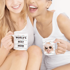 World's Best Mom Dad Funny Custom Face - Personalized Photo Mug - OLESA