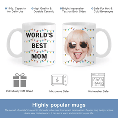 World's Best Mom Dad Funny Custom Face - Personalized Photo Mug - OLESA