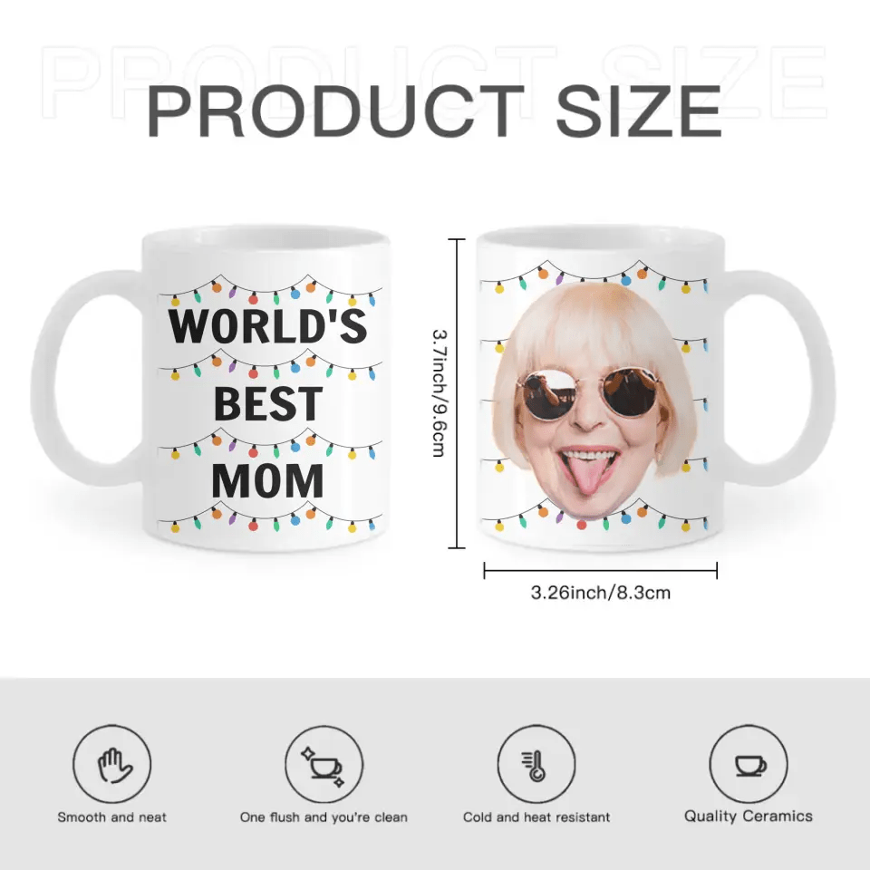 World's Best Mom Dad Funny Custom Face - Personalized Photo Mug - OLESA