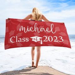 Yay Grad! School Colors Beach Towel - OLESA