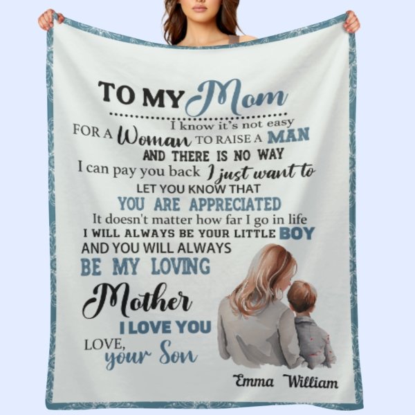 You Will Always Be My Loving Mother - Personalized Blanket - Mother's Day Gift For Mom, Mother - From Son - OLESA