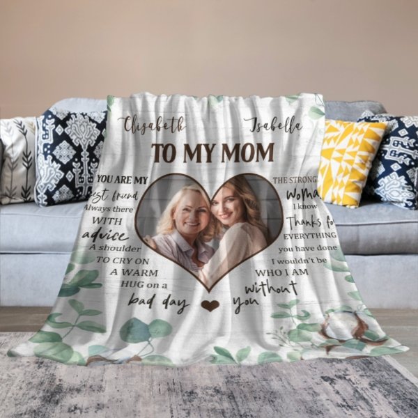 You're The Strongest Woman I Know - Upload Image, Gift For Mom, Personalized Blanket - ARNOVIC